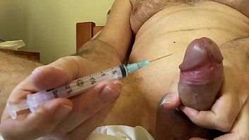 Getting ready for needle in my cock head