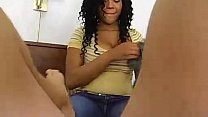 Black girl riding thick cock